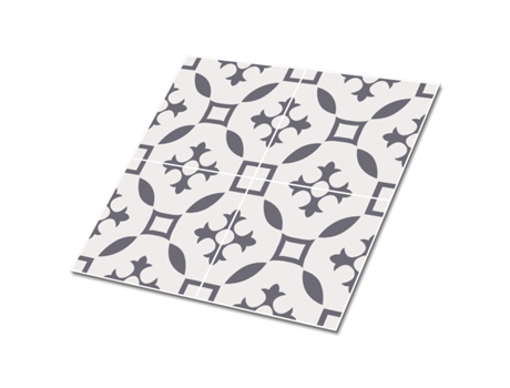 Azulejo Pvc Para Parede Decormat (9 Pcs 30x30 Cm Bege, Decoração De Folhas)
