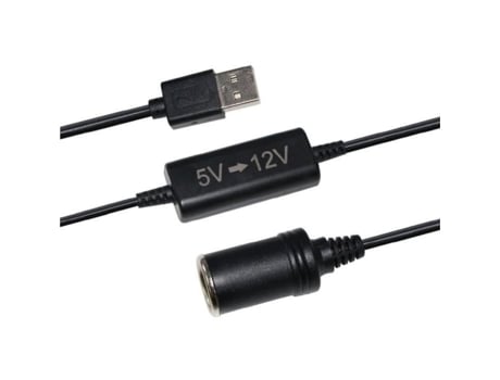 Convertidor De Tomada De Isqueiro Usb 5v Para 12v Htc Equipement 12w E Cabo 120cm