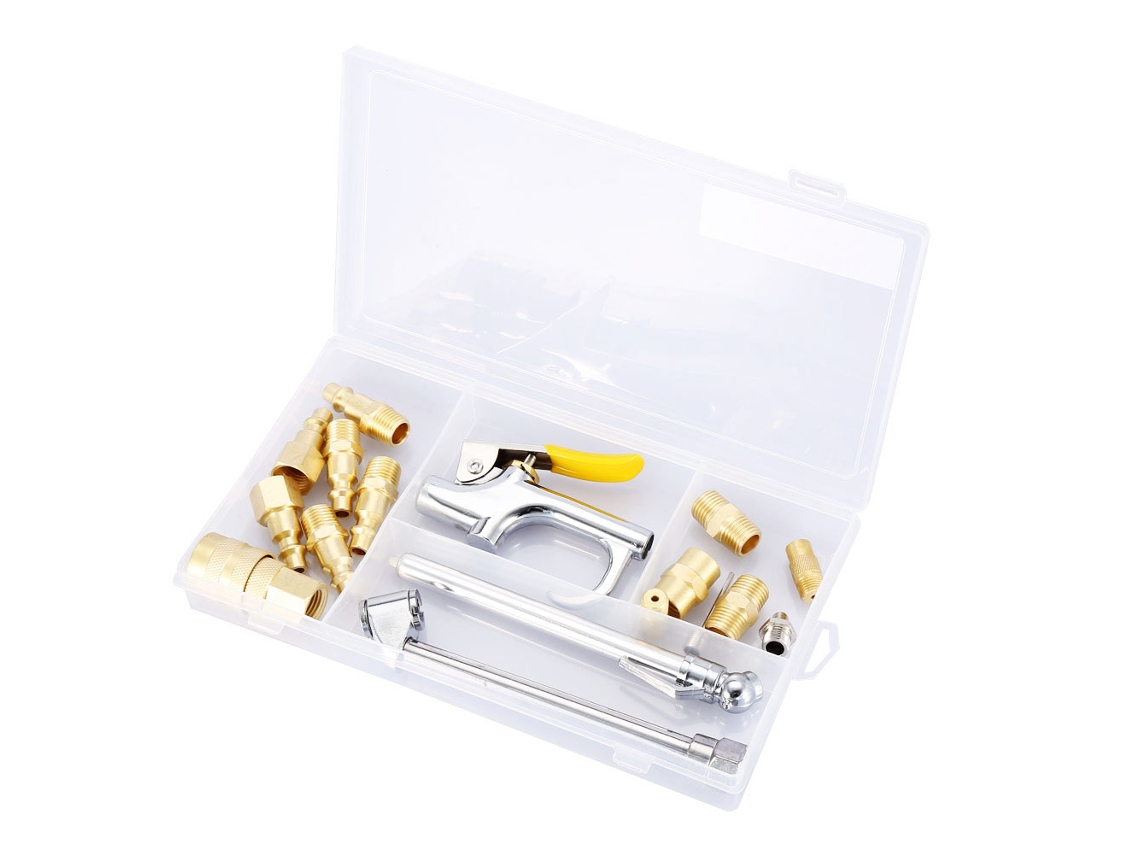 17 Peças De Acessórios De Conexão Para Pistola De Soplete De Ar Compressor (cobre)