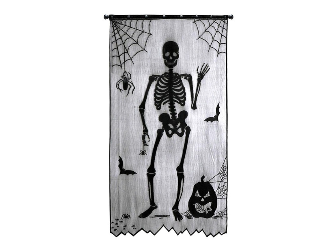 Laxiscreed Cortina De Halloween Com Esqueletos Para Porta, Decorativa, Personalizada E Elegante Para Eventos Assustadores