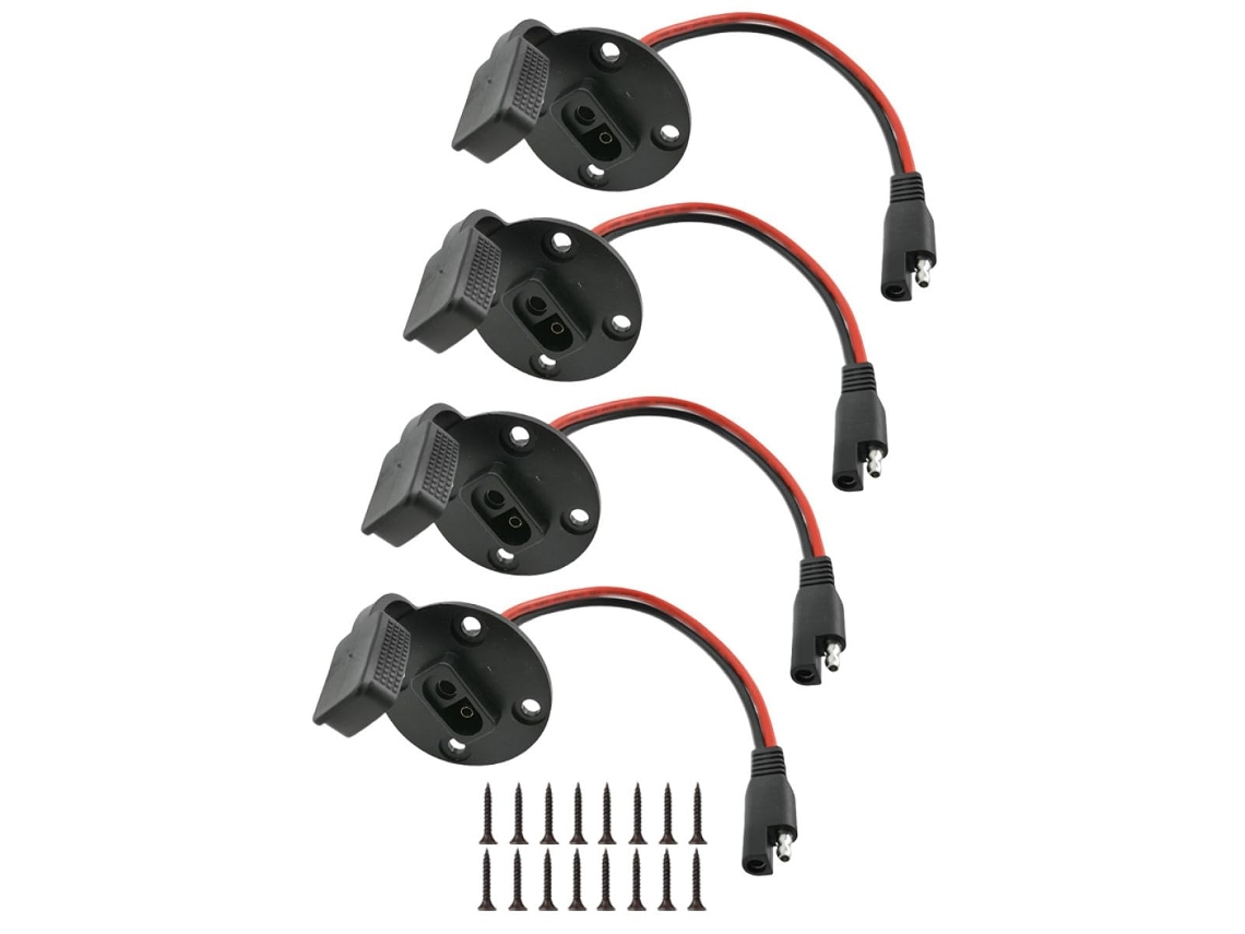 Conector Sae À Prova D'água Para Cabo Solar, 4 Furos, 16 Parafusos De Fixação Em Pvc