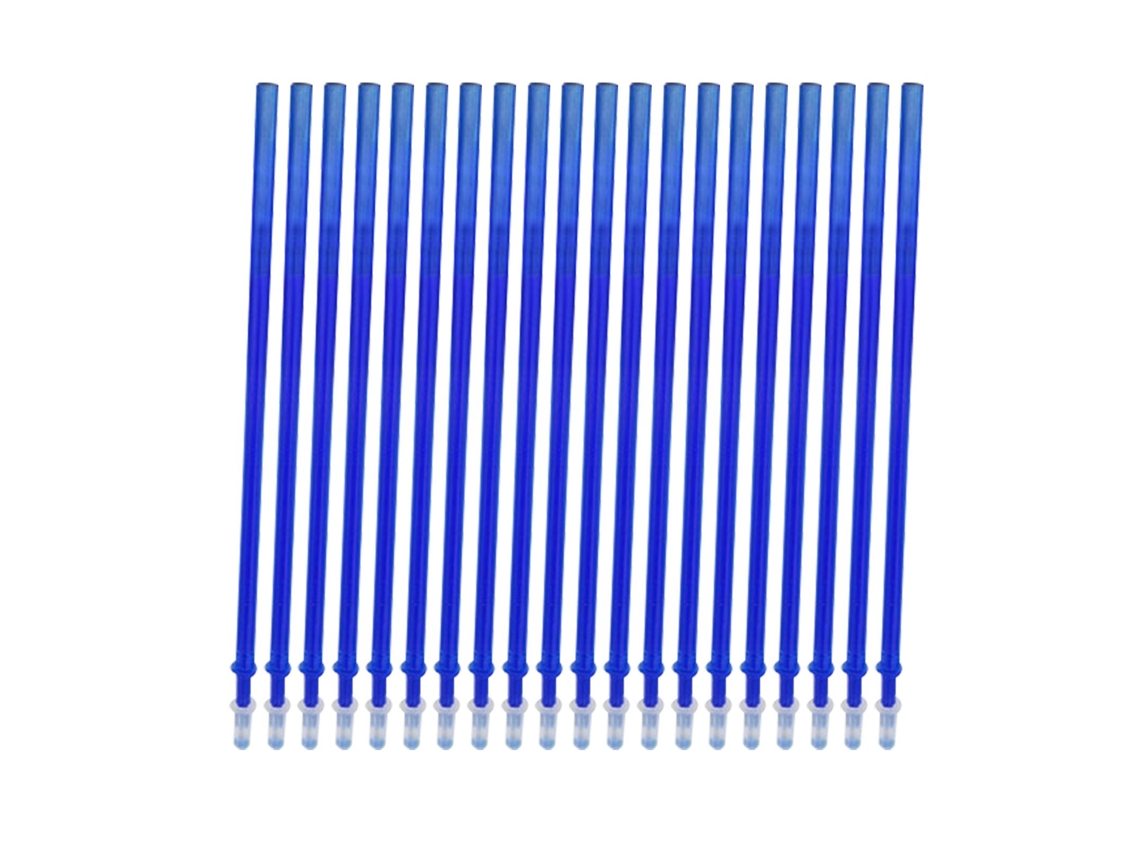 20 Peças de Caneta de Gel Apagável de Tinta Azul Recargas de Caneta de Gel de Substituição de Ponta Fina de 0,5 Mm para Canetas Apagáveis #1