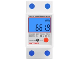 Medidor De Energia Elétrica Monofásico, Modular, 80a Máx., Tarifa Única, Visor Lcd.