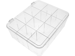 Caixa de Armazenamento de Plástico com Compartimentos, Design Elegante e Simples. SFUSHOS