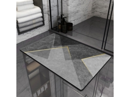 Tapetes de Banho Antiderrapantes Absorventes de Secagem Rápida para Decoração de Banheiro Padrão 6 EVELTEK 45x70CM