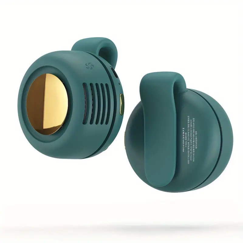 Ventilador Ventilador Elétrico Portátil Sem Pás, Com 3 Velocidades Ajustáveis E Design De Cinto Pendurado Slowmoose (verde)