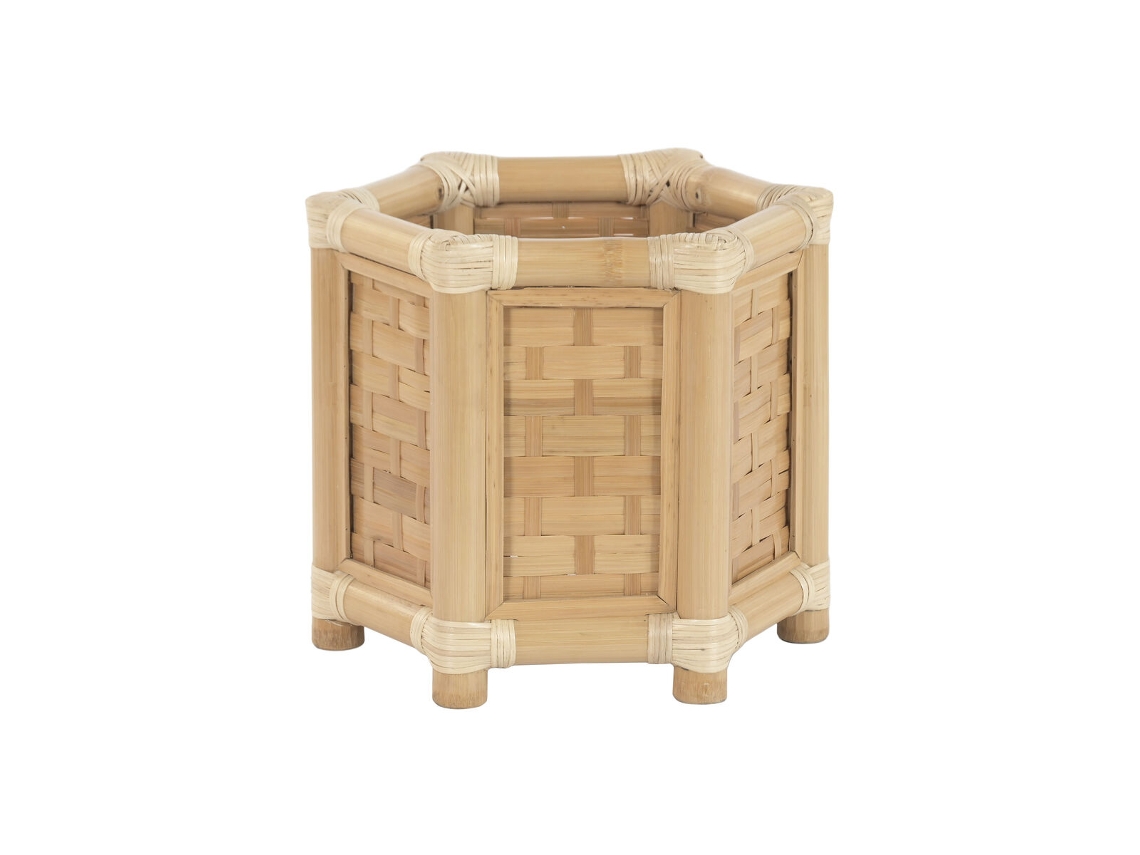 Plantador Home Esprit Bambu Rotim Tropical 46 X 40 X 40 Cm