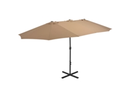 Parasol, Parasols Vidaxl Cinzento-acastanhado Tecido (n/a)