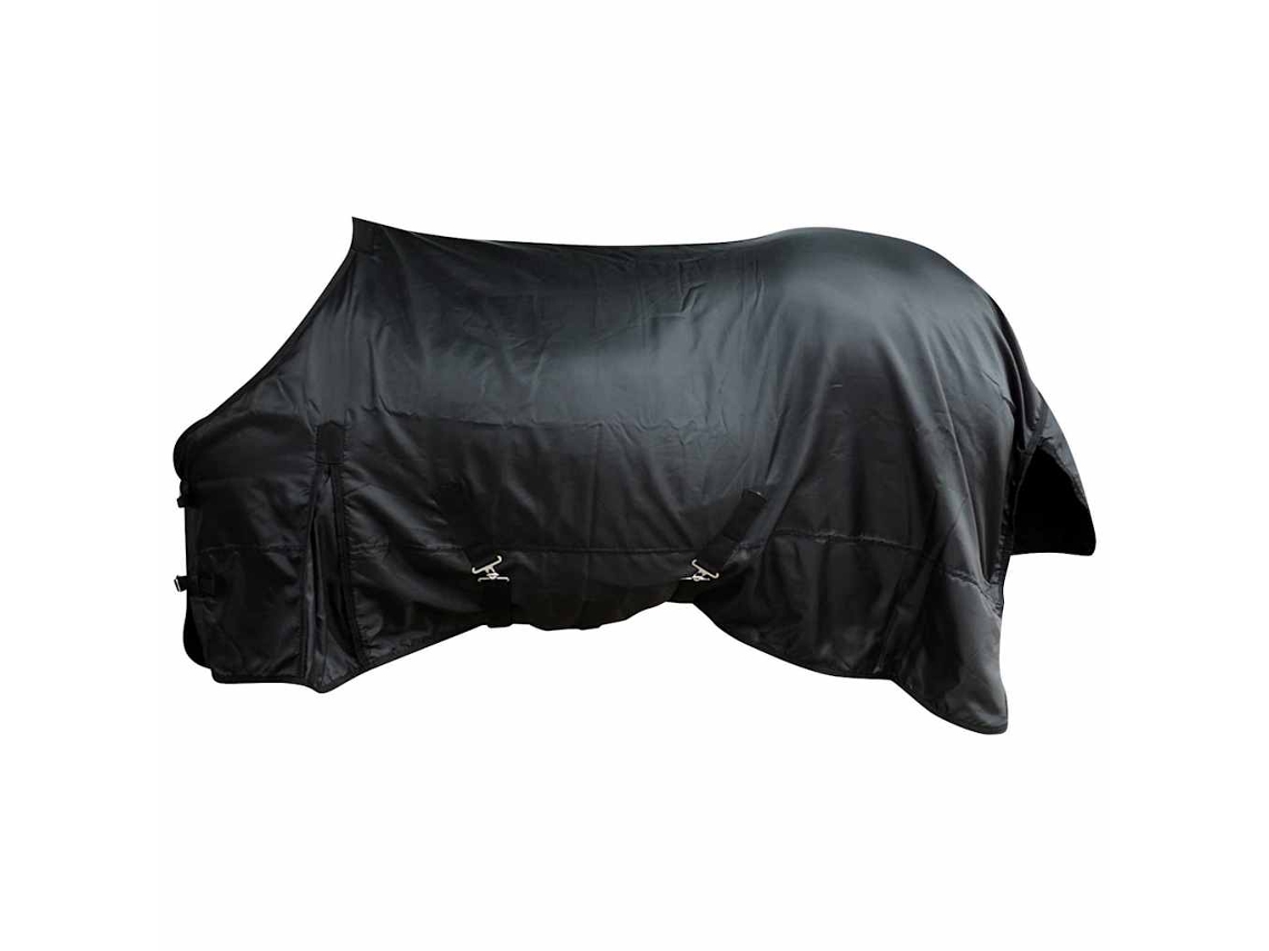 Cobertor De Lã Com Sobrecilha E Camadas Duplas 125 Cm Preto