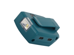 Adaptador De Luz Led Com Usb Duplo, Fonte De Bateria De Lítio, Carregador Conversor, Entrada 14.4‑20v
