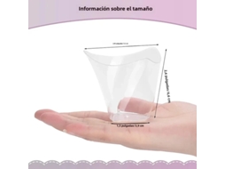 Talheres Descartáveis de Plástico de 100ml, Ideais para Aniversários e Festas em Família. MDUG (40 Unidades)