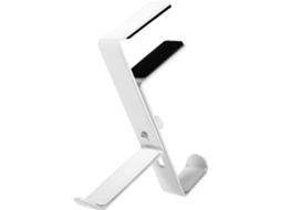 Support Pour Casque Audio En Métal Blanc Réglable Sous Bureau Crochet Portable Et Patin Antidérapant Pour