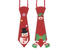 Gravata Boneco de Neve e Elfo em diversos modelos de 8,5X24 cm