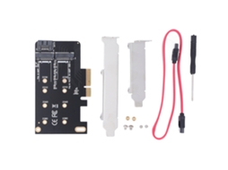 Adaptador NGFF M.2 para PCIe suporta chave B M PCIe X4 com cabo SATA 3.0 para SSD 2242 2260 2280 | S/MARCA