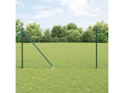 Vidaxl Cerca Europeia Com Pontas 10 X 1,2 M Aço Revestido De Pvc Verde