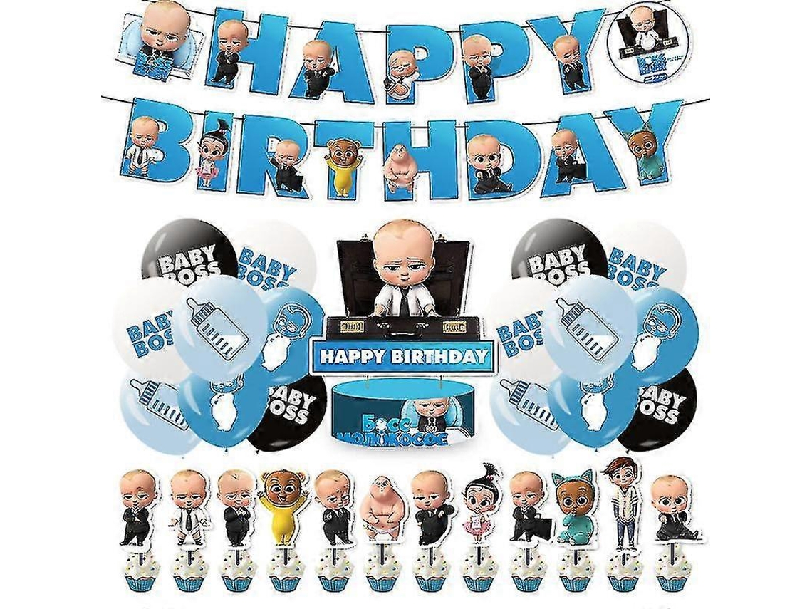 Decorações para a festa de aniversário do Baby Boss BRILVIBERA, Decoração de Bolo, Balões
