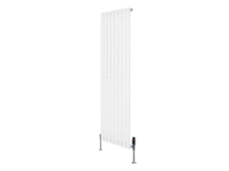 Radiador Oval De Coluna Única 1600x480 Mm - Branco, 1125w, Aço Carbono, Válvulas Termostáticas Cromadas, Suportes E Kit