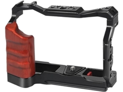 Xt5 Gaiola Para Câmera Com Empunhadura De Madeira E Encaixe Sapata Fria Placa Qr 1 4e 3 8 Compatível Fuji Xt 5 Somente A