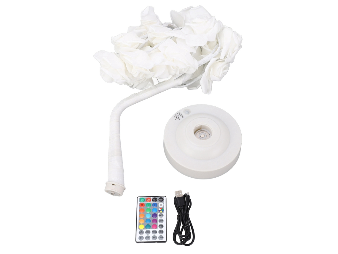 Mali luz de Árvore Led Flor de Rosa Rgb com Controle Remoto 16 Cores Presente Dia Dos Namorados
