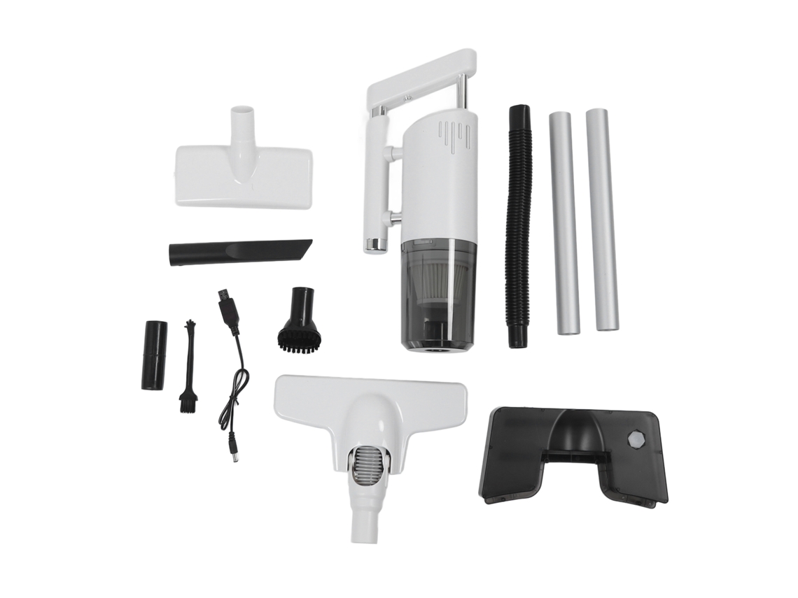 Aspirador portátil sem fios 60w, uso húmido e seco, branco