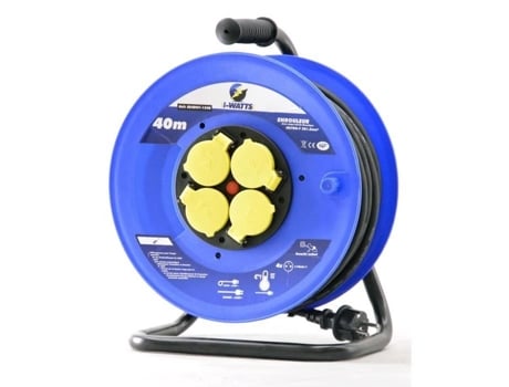 Enrolador de cabos I-Watts 4 Tomadas 40 m