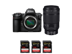 Z8 + Z Mc 105mm F/2.8 Vr S Macro + 3 Sandisk 128gb Uhs ii 300mb/s Máquina Fotográfica Híbrida Full frame + Ebook Pricedirect NIKON