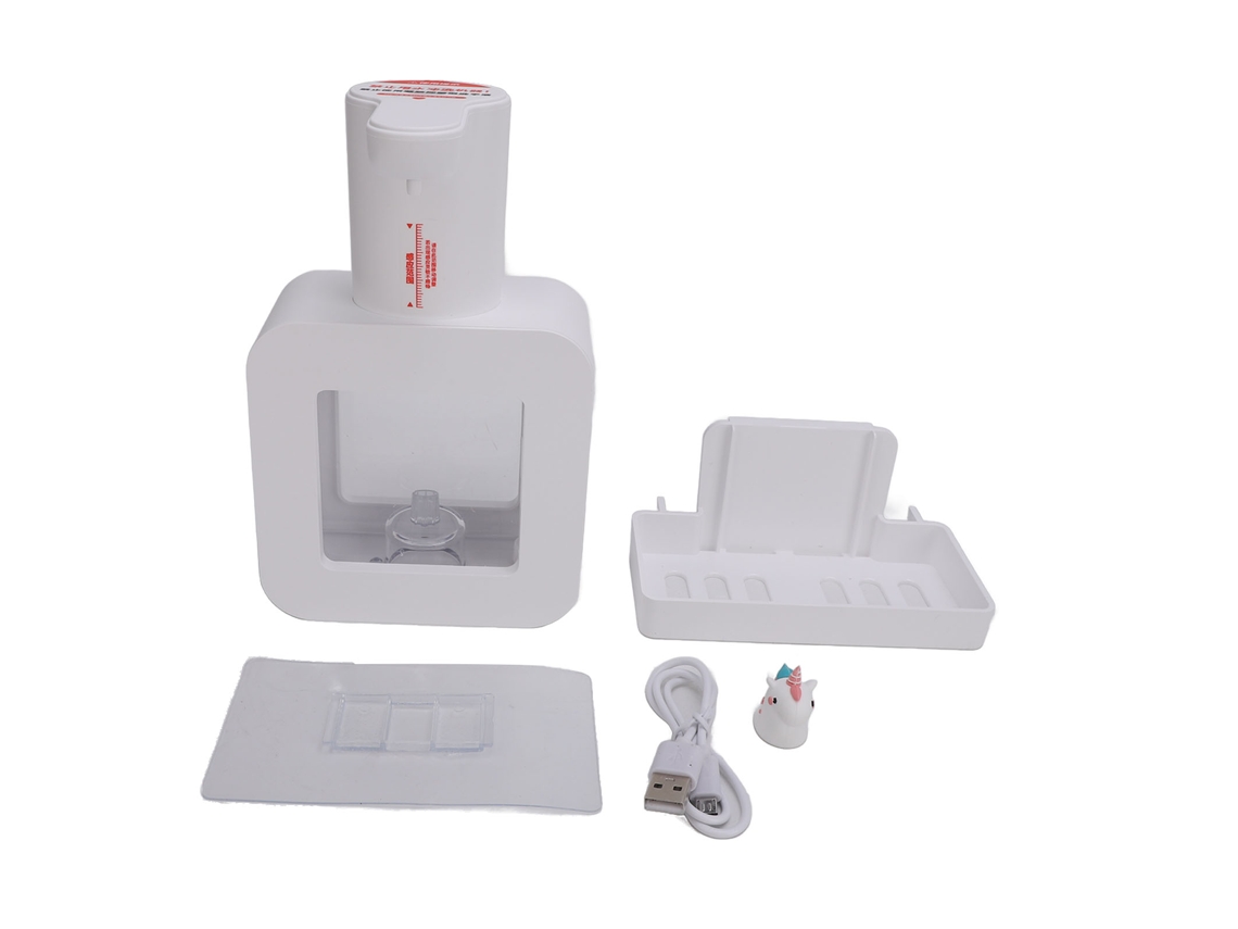 Dispenser de Sabão Automático com 3 Níveis Ajustáveis Branco