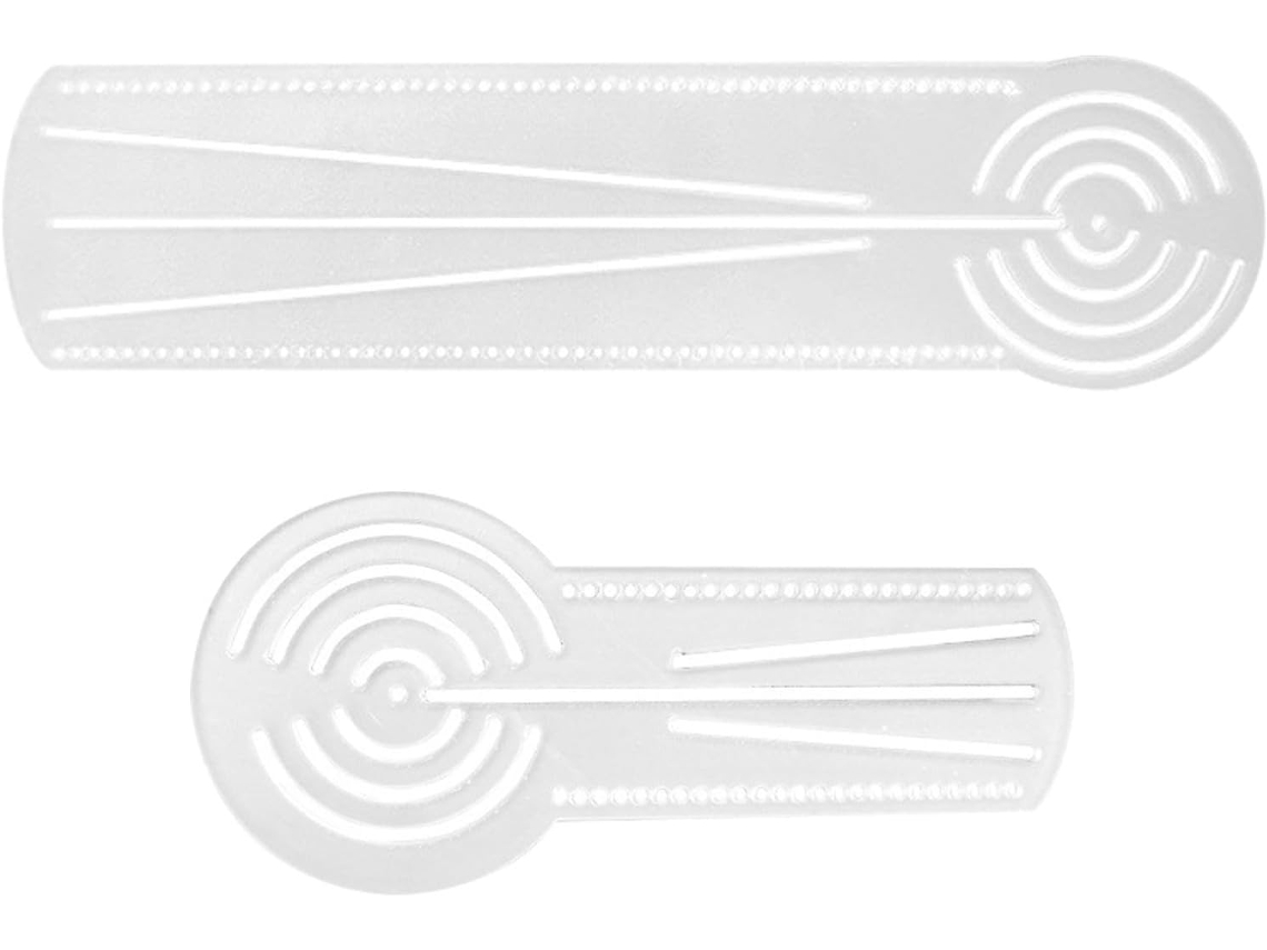 Régua Mandala, Ferramenta Acrílica Confiável, Contornos Ergonómicos, 2 Peças para Desenho Geométrico, Ideal para