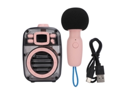 Máquina Karaokê Portátil com Microfone Speaker Bluetooth