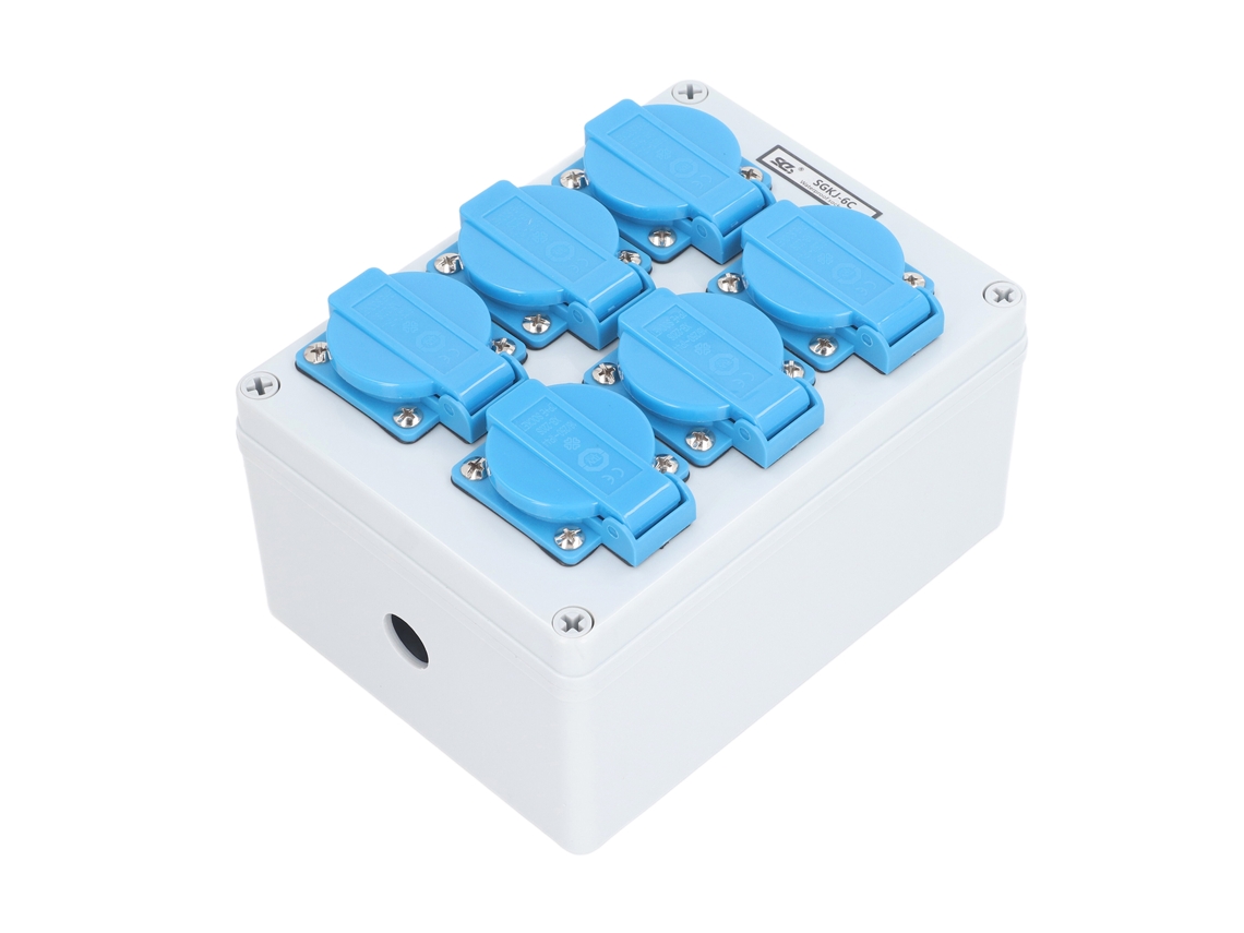 Laxiscreed Ficha De Parede 6 Vias Ip44 À Prova De Água Para Uso Exterior