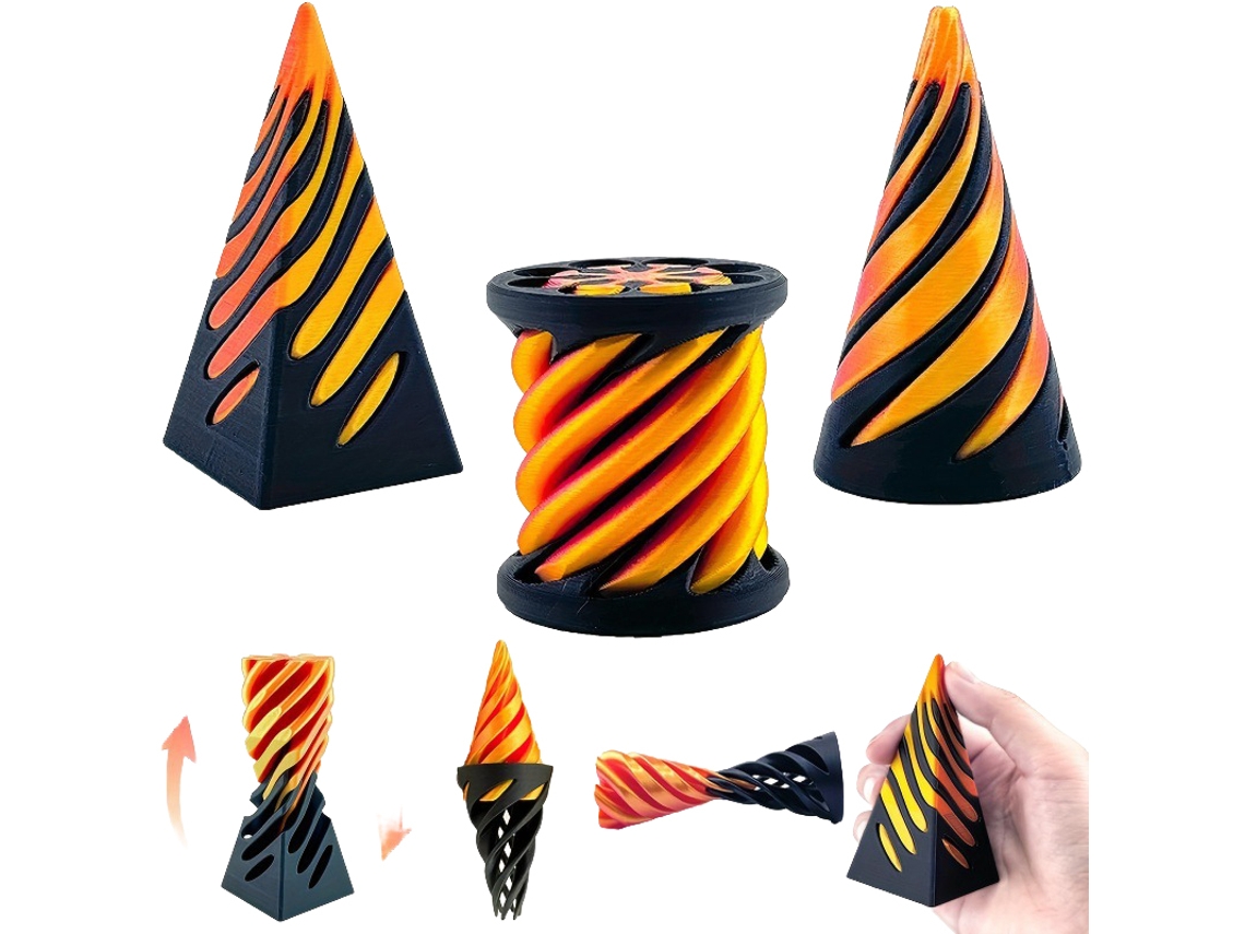 Laxiscreed Brinquedo De Metal 3d Com Design Espiral E Cones Para Estímulo E Relaxamento
