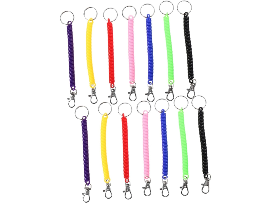 Conjunto De 14 Chaveiros Elásticos, Acessórios Para Cinto Com Corrente E Alça Para Celular.