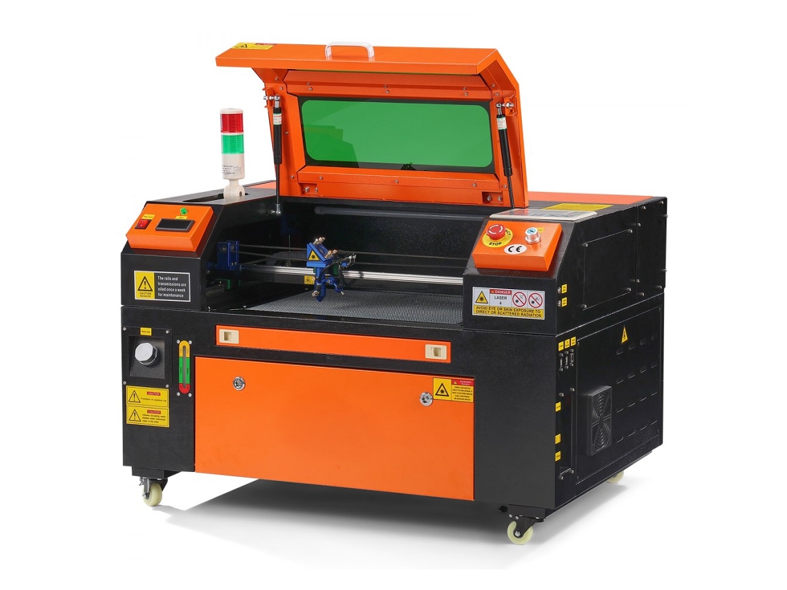Gravador E Cortador Laser Co2 50w 300x500mm Com Controlo Ruida Lightburn Tekmaquinas