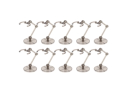 Suporte para Bonecos 10 Unidades para Figuras de Ação 6 Polegadas TRANSLÚCIDO PRETO S/MARCA