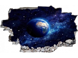 Adesivos Muraux Espace Mondial De La Terre Autocollant Adesivo Mural Para Salão De Beleza Chambre Cuisine Bureau Adulto Enfant 80x120cm