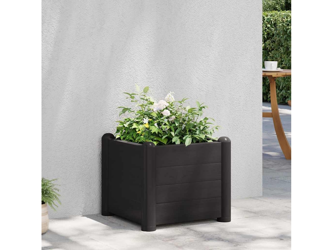 Vidaxl Canteiro Elevado Para Jardim Pp 43x43x35 Cm Antracite