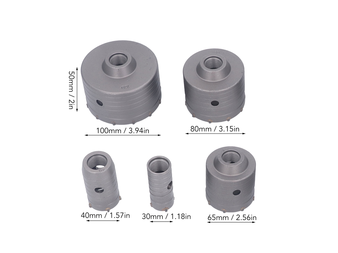 Kit Serra Buraco Concreto 30-100mm Parede