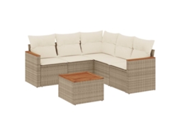 Garden Sofa Set, Garden Sofa Sets Vidaxl Bege Rattan / Vime (n/a)