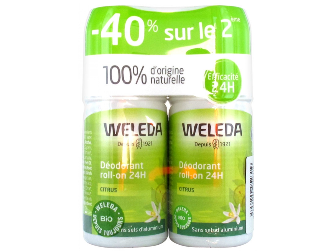 Desodorante Al Citrus Roll-On 24H Lote de 2 X 50 Ml WELEDA