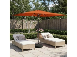 Vidaxl Parasol De Jardim Com Luzes Led E Base 200 X 300 Cm Poliéster