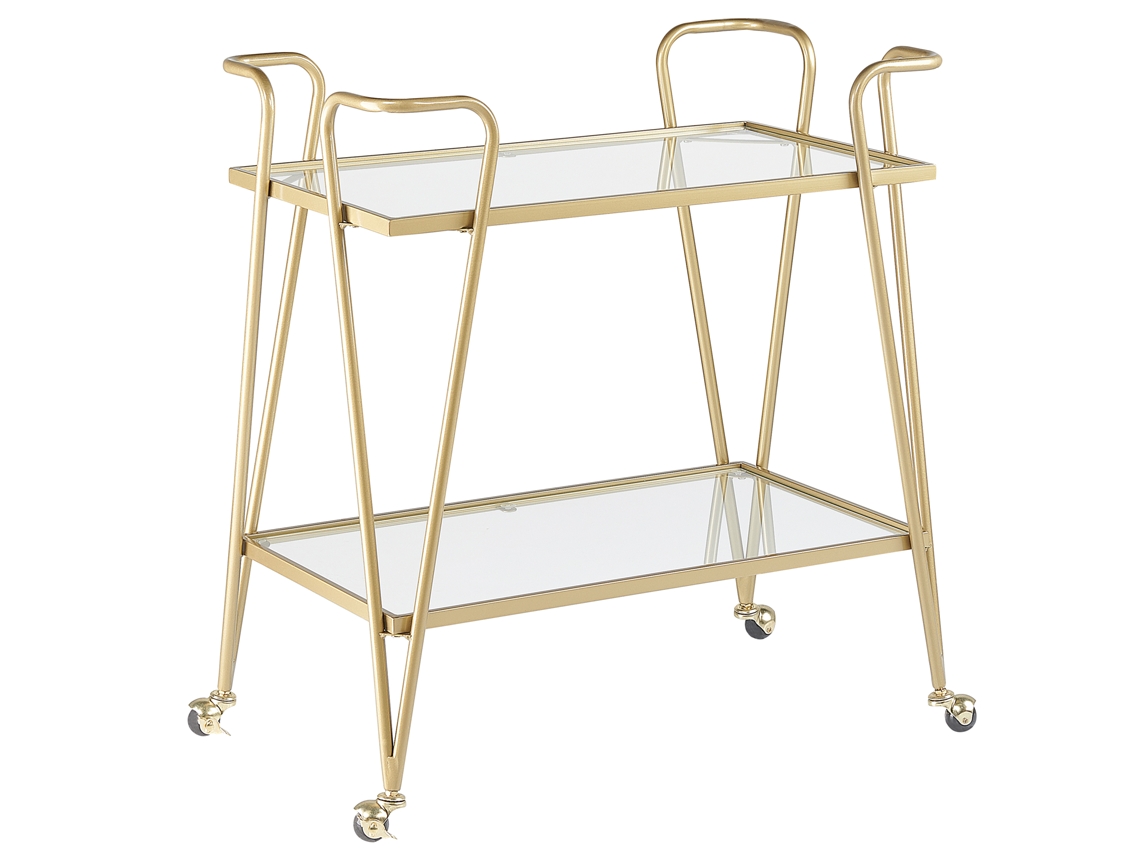 Carrinho de cozinha BELIANI Noti de Ferro Dourado 76x45x83
