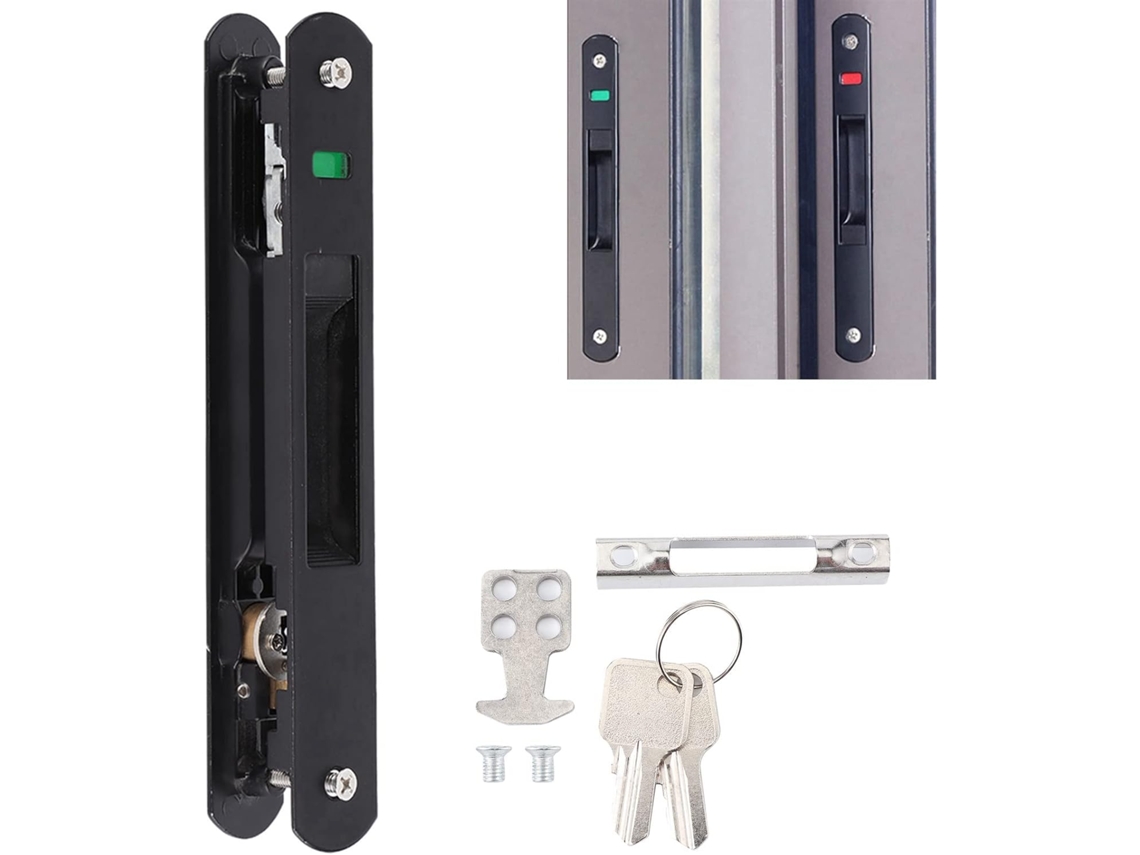 Fechadura Para Porta De Correr, Trava Porta, Trinco Gancho Janela, Simples Ou Dupla Portas Móveis, Janelas E Vidro Correr.