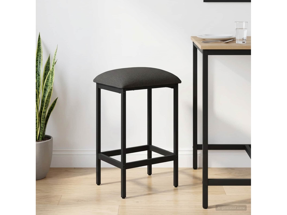 Vidaxl Banco De Bar Cinzento-claro 40 X 32 X 74 Cm