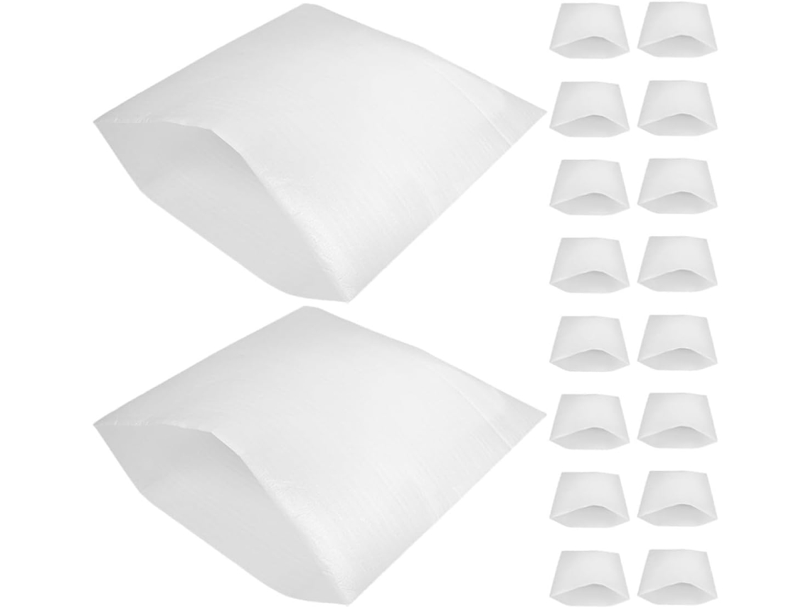 25 Peças Pochettes De Protection En Mousse Epe Blanches,