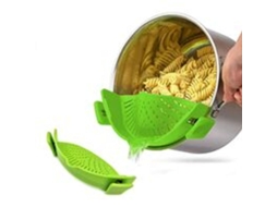 Filtro de Silicone Nova Line, Universal, Para Cozinha, Com Clip, Tamanho Versátil, Verde