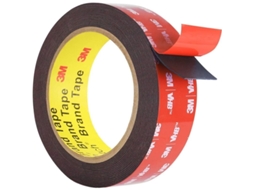 Cinta adhesiva de doble cara extrafuerte 3M (1,5 cm x 3 m), impermeable y resistente a altas temperaturas, ideal para montaje en exteriores, en el coche, reparaciones, fijaciones y bricolaje.