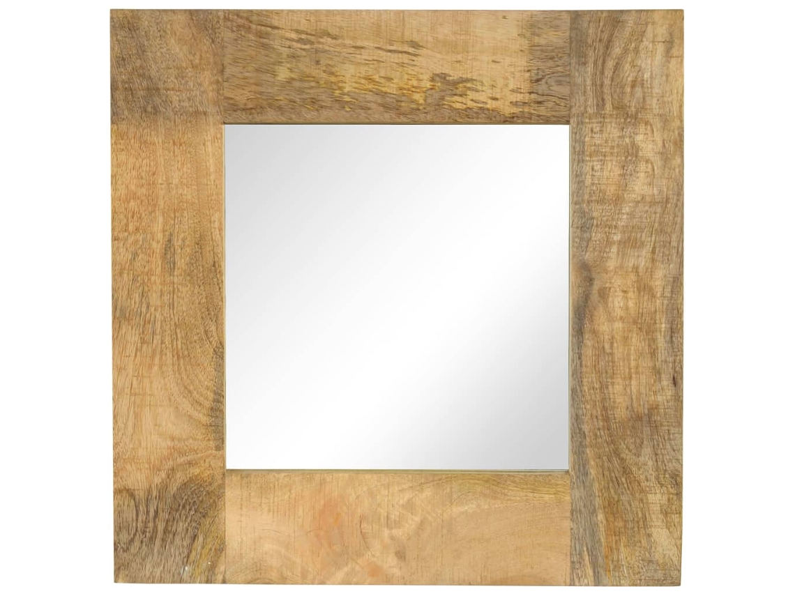 Mirror, Mirrors Vidaxl Marrom Madeira (50 X 50 Cm)