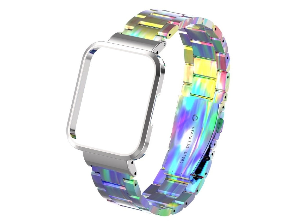 Pulseira De Relógio Lurelia Para Redmi Watch 2 Lite De Metal Com Três Contas Colorido