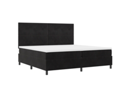 Conjunto 1 Estrado Com Molas Vidaxl Preto Veludo (200 X 200 Cm)