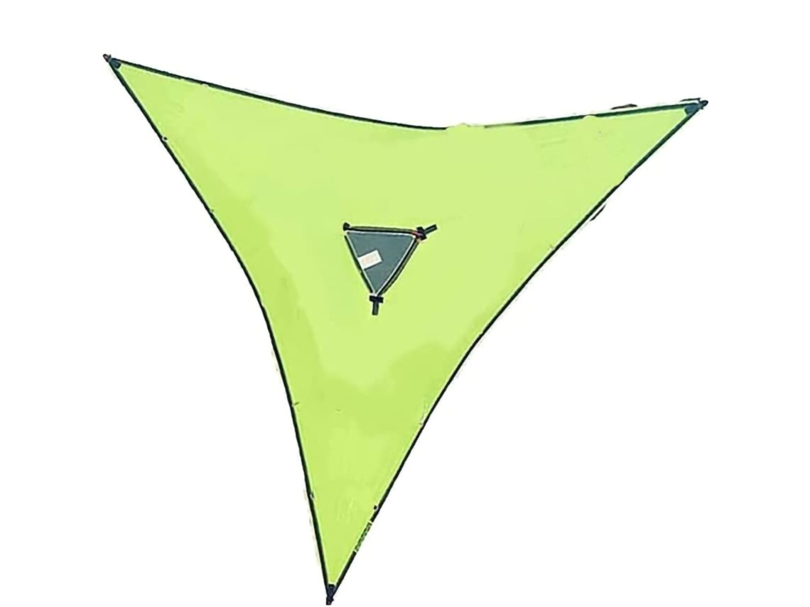 Rede triangular de acampamento portátil para múltiplas pessoas 280x280x280cm verde S/MARCA
